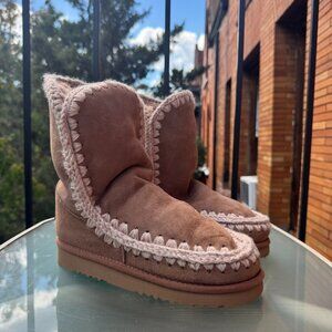 New MOU Creston Eskimo Slipper Boots in Tobacco Brown US 8 / EUR 38